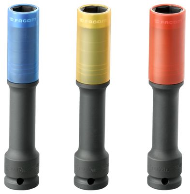 Facom set van 3 extra lange alu doppen 17 mm - 21 mm - NSI.3EL