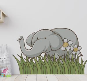 Stickers olifant in de tuin