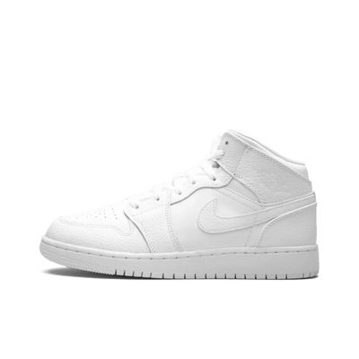 Air Jordan 1 Mid Triple White (GS)