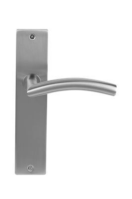 Deurklink Duo rvs basis op langschild