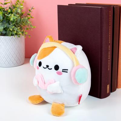 Kawaii Kat Boekensteun - Wit/koptelefoon