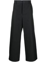 Nanushka pantalon en coton à coupe droite - Noir