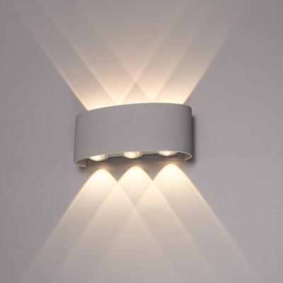 Tulsa LED Wandlamp Grijs - 6 Watt 630 lumen - IP54 Waterdicht - 3000K Warm Wit - Dimbaar - Binnen en buiten - Up & Down Light - Modern