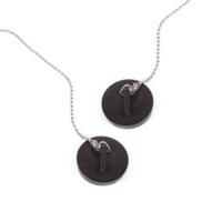 Afvoerstop - 2x - 44 mm - gootsteen dop - gootsteenstopper - met RVS ketting 30 cm - thumbnail