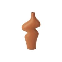 present time - Vase Organic Curves large polyresin burned orange - thumbnail