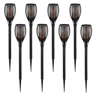 Pro Garden Solar tuinlamp / fakkel / prikspot - 10x - vlameffect - zonne-energie - 58 cm