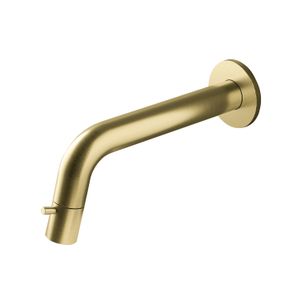 Fonteinkraan Inbouw Hotbath Cobber 1-knop gebogen 18.6 cm Inkortbaar Geborsteld Messing PVD