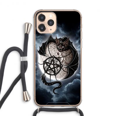 Volle maan: iPhone 11 Pro Max Transparant Hoesje met koord
