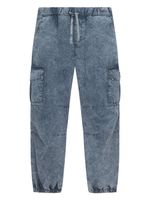 Dolce & Gabbana Kids pantalon cargo à lien de resserrage - Bleu - thumbnail