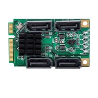 4-poorts SATA III 6G mini PCI Express Marvel 88SE9215 controller kaart