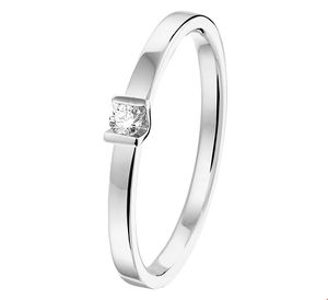 TFT Ring Diamant 0.05ct H SI Witgoud Palladium