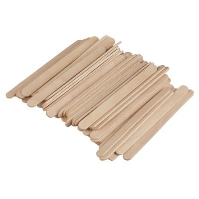 Rayher ijslollie stokjes knutselhoutjes - 72x - beige - 11 x 1 cm - knutselstokjes