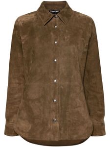 TOM FORD chemise en daim - Marron