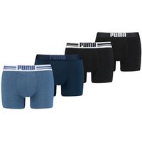 Puma boxershorts Placed Logo 4-pack Zwart/Denim-XL