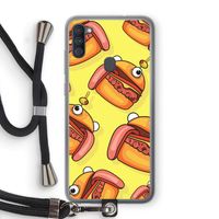 Hamburger: Samsung Galaxy A11 Transparant Hoesje met koord