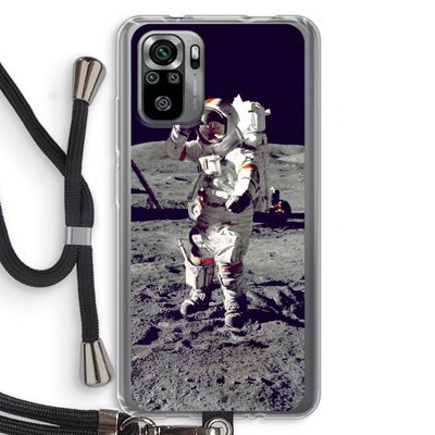 Spaceman: Xiaomi Redmi Note 10S Transparant Hoesje met koord