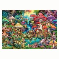 Ravensburger Legpuzzel merry mushroom village, 1000st. Ravensburger Legpuzzel merry mushroom village, 1000st.