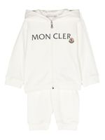 Moncler Enfant survêtement en coton à logo imprimé - Blanc