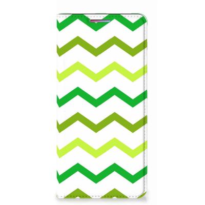 Motorola Moto G60s | Hoesje met Magneet | Zigzag Groen Motorola Moto G60s | Hoesje met Magneet | Zigzag Groen