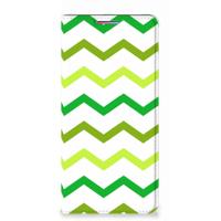 Motorola Moto G60s | Hoesje met Magneet | Zigzag Groen