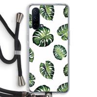 Tropische bladeren: OnePlus Nord CE 5G Transparant Hoesje met koord