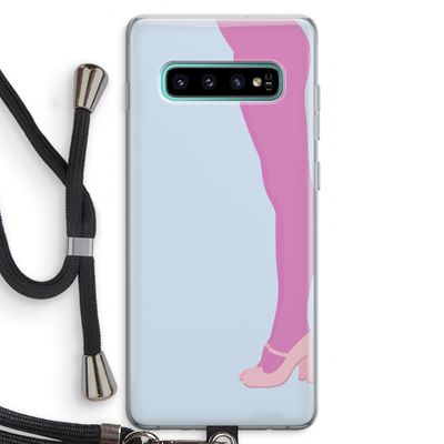 Pink panty: Samsung Galaxy S10 Plus Transparant Hoesje met koord