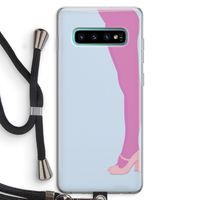 Pink panty: Samsung Galaxy S10 Plus Transparant Hoesje met koord
