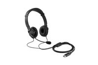 Kensington K33065WW hoofdtelefoon/headset Bedraad Hoofdband Kantoor/callcenter USB Type-A Zwart - thumbnail