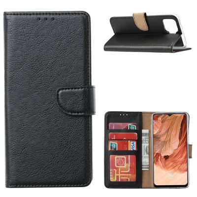 OPPO F17 Hoesje Zwart met Pasjeshouder OPPO F17 Hoesje Zwart met Pasjeshouder