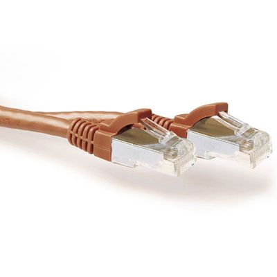 ACT FB2203 LSZH SFTP CAT6A Patchkabel Snagless Bruin - 3 meter