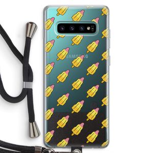 Waterijsjes: Samsung Galaxy S10 Plus Transparant Hoesje met koord
