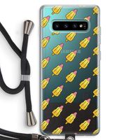 Waterijsjes: Samsung Galaxy S10 Plus Transparant Hoesje met koord