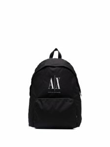 Armani Exchange sac à dos zippé à logo imprimé - Noir