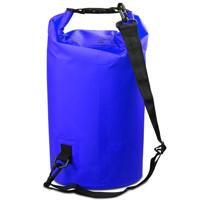 Outdoor waterdichte één schoudertas droge zak PVC vat tas capaciteit: 15L (donkerblauw)
