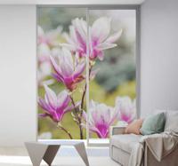 Magnolia bloemen decoratie zelfklevende raamsticker