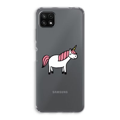 Eenhoorn: Samsung Galaxy A22 5G Transparant Hoesje