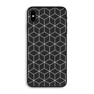 Zwart-witte kubussen: iPhone XS Max Biologisch afbreekbaar hoesje