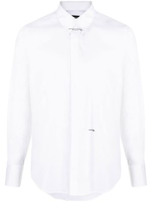 DSQUARED2 chemise boutonnée à détail de logo - Blanc