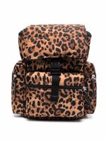 Dolce & Gabbana Kids sac à dos à imprimé léopard - Marron