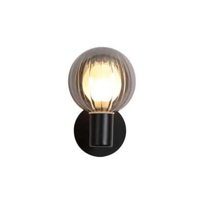 Searchlight WandlampLuminsphere zwart enkel - 30506BK