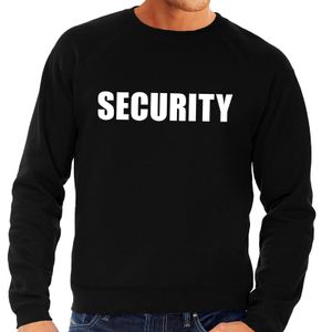 Security tekst sweater / trui zwart voor heren