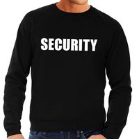 Security tekst sweater / trui zwart voor heren - thumbnail