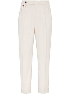 Brunello Cucinelli pantalon chino à coupe fuselée - Blanc