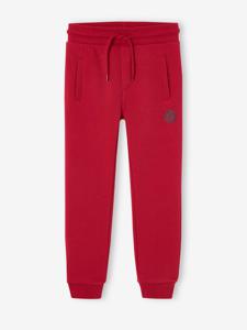 Joggingbroek van molton jongens rood