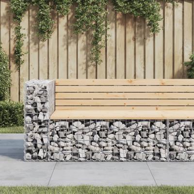 Tuinbank schanskorfontwerp 122x71x65,5 cm massief grenenhout