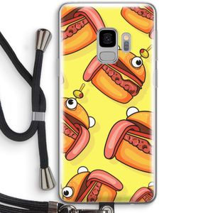 Hamburger: Samsung Galaxy S9 Transparant Hoesje met koord