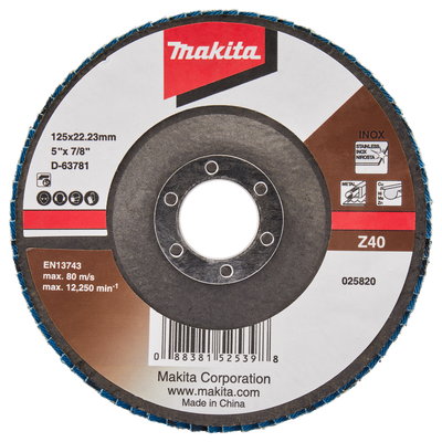 Makita Accessoires Lamellenschuurschijf 125mm Z40 - D-63781 D-63781
