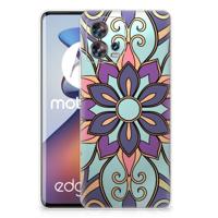 Motorola Edge 30 Fusion | TPU Case | Purple Flower