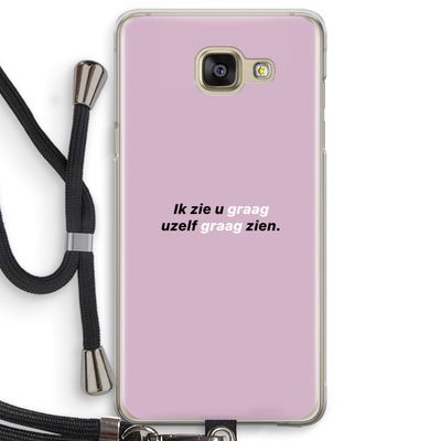 uzelf graag zien: Samsung Galaxy A5 (2016) Transparant Hoesje met koord