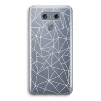 Geometrische lijnen wit: LG G6 Transparant Hoesje